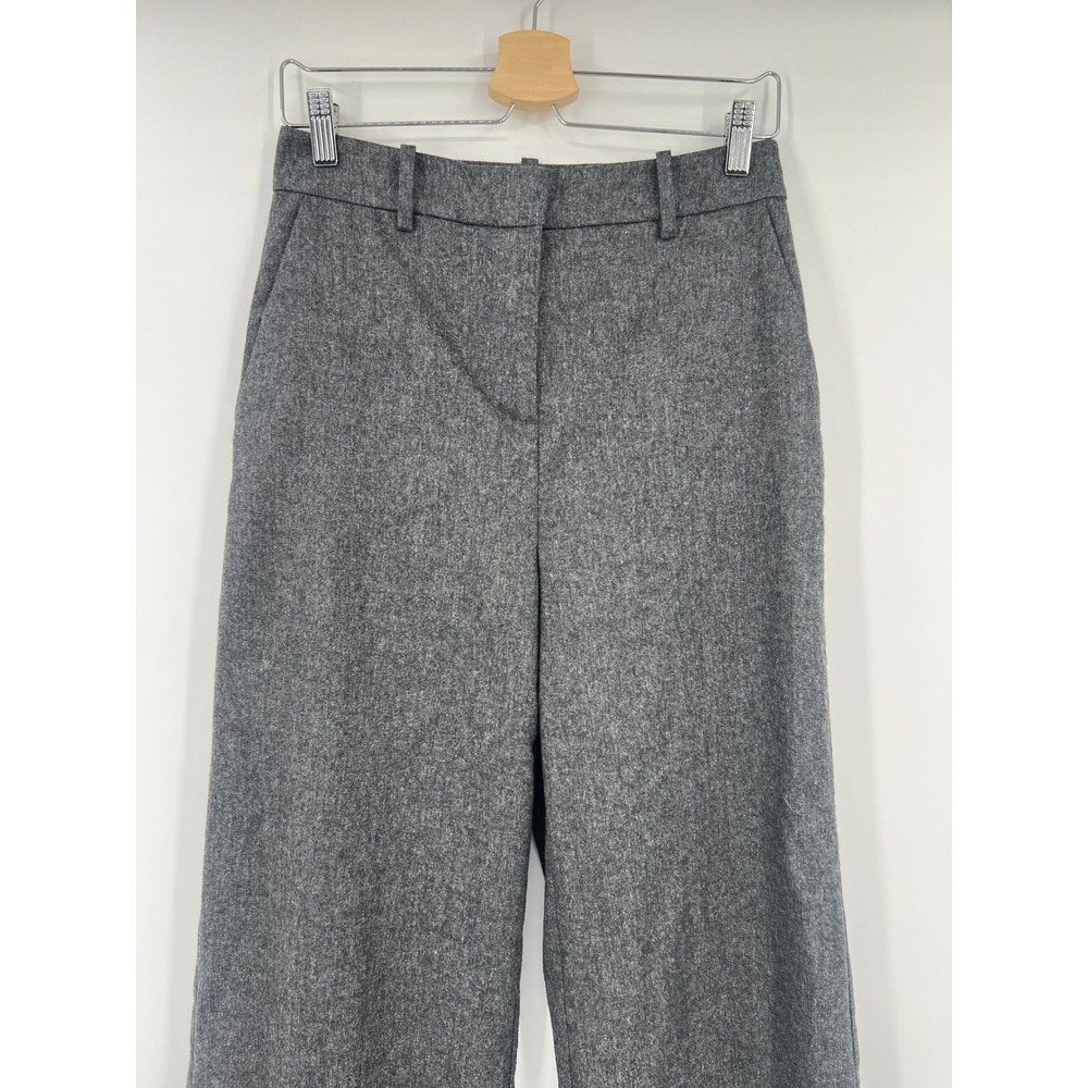 Boden US 6R Dark Charcoal Gray Wool Blend Wide Leg Pants Workwear Trousers - Picture 10 of 11
